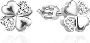 Produktbild Agato Silver earrings for luck Four-leaf clover AGUP3542S