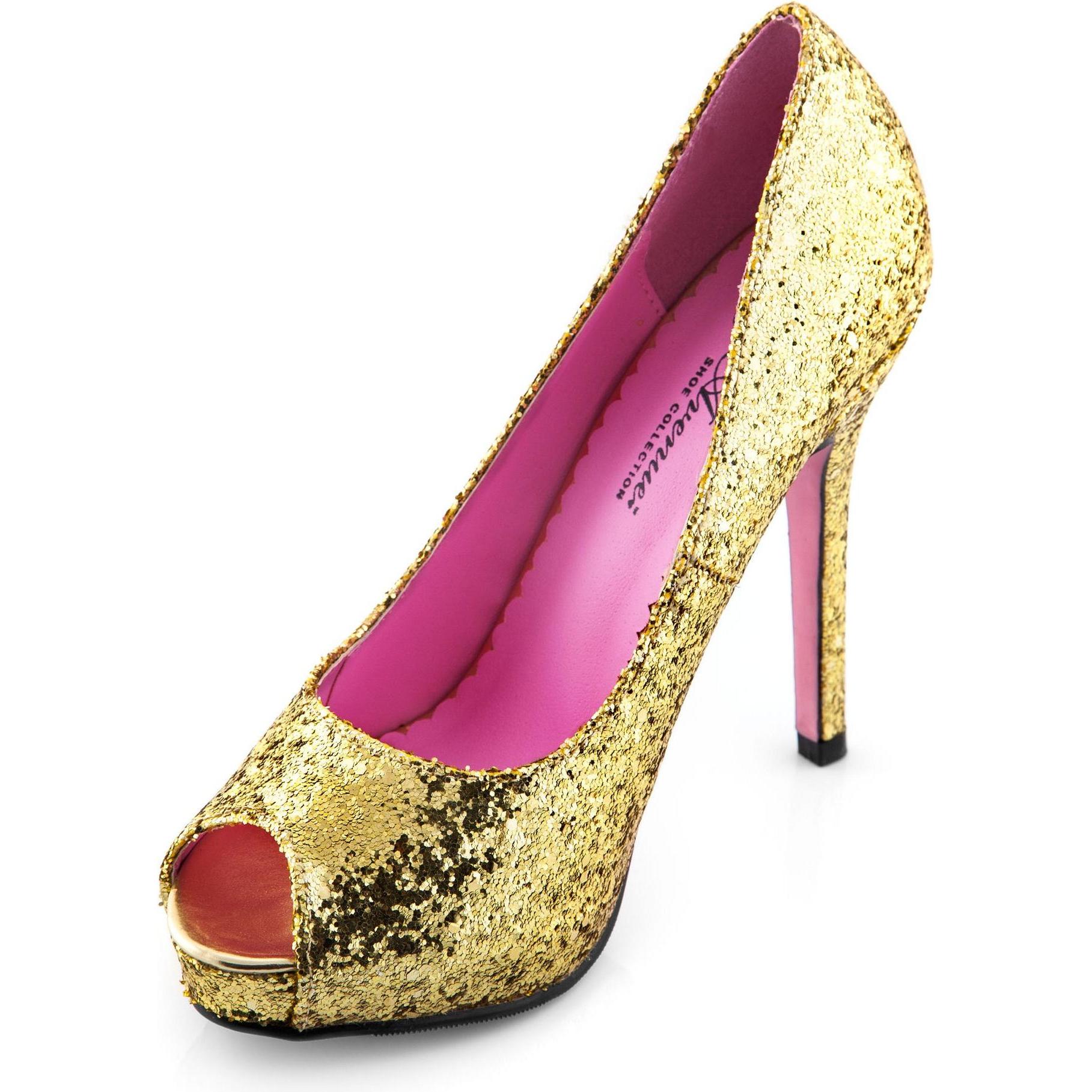 Leg Avenue Glitzer Peeptoes gold