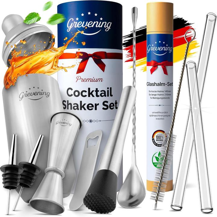 Immagine prodotto Grevening Cocktail Shaker Set (Set da cocktail)