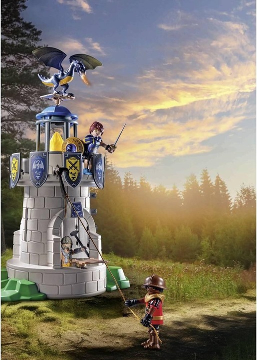 Actual product image Playmobil Knight's tower with blacksmith and dragon (71483, Playmobil Novelmore)