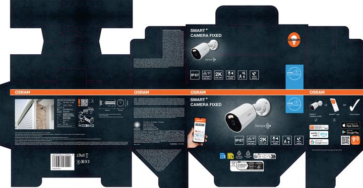 Actual product image Osram SMART+ WIFI OUTDOOR CAMERA FIXED White (2560 x 1440 Pixels)