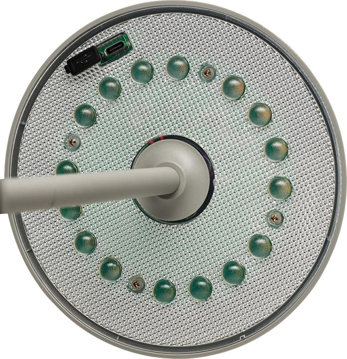 Actual product image Idena LED Tischleuchte Touch Tango Metall grau 15x33cm Akku USB dimmbar 3 Modi Innen