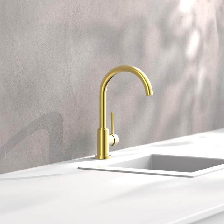 Produktbild Schütte Wasserhahn Küche CORNWALL Spültischarmatur Gold matt Schwenkbar 79167