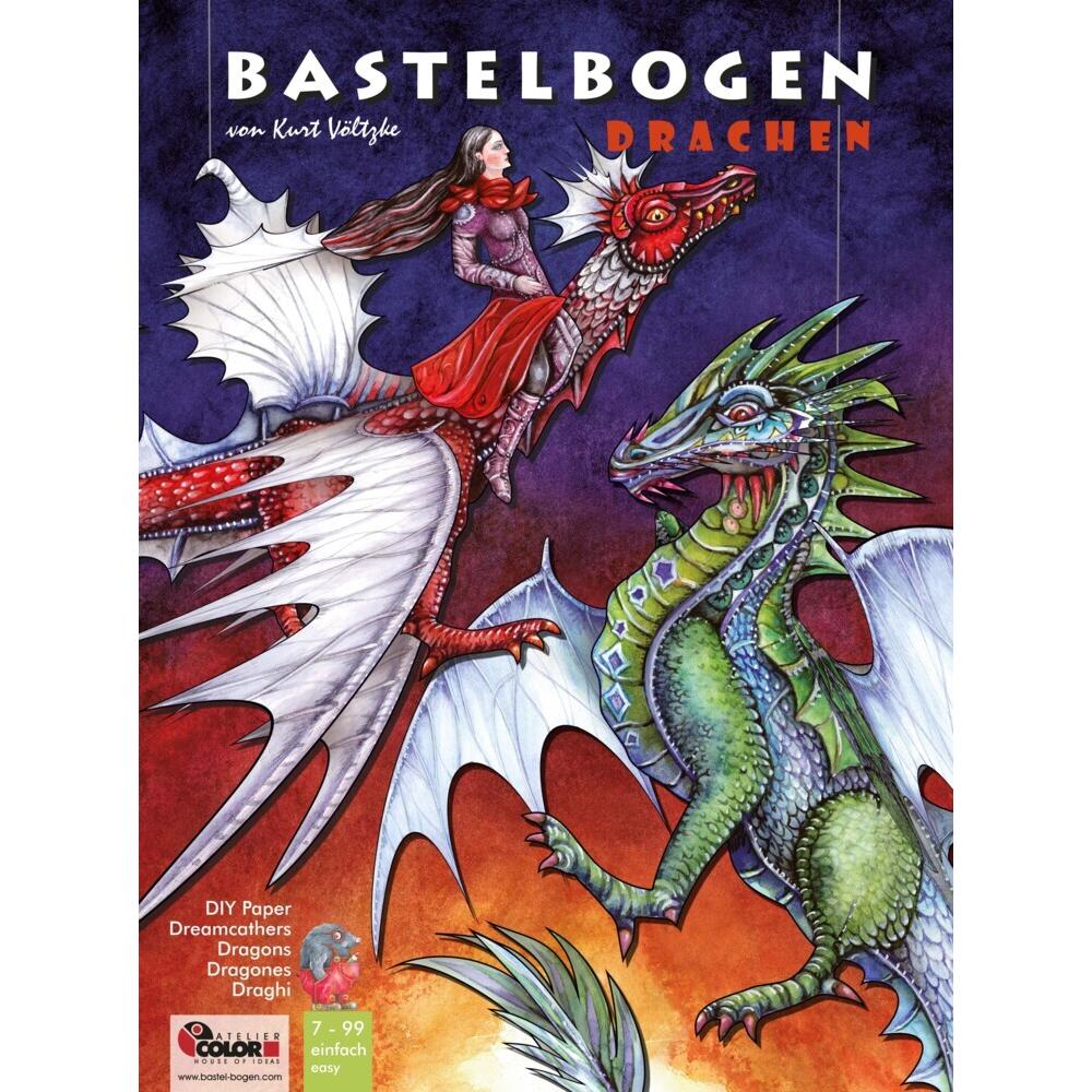 Atelier Color Drachen Bastelbogen Traumfänger zum Basteln & Aufhängen aus Papier