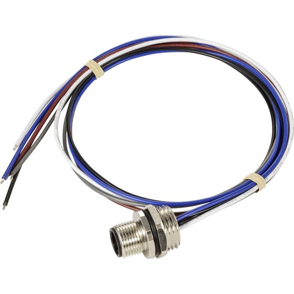 Thumbnail - Tru Components TC-12833036 Sensor/Aktor Einbaustecker M12 Stecker, Einbau 0.5 m, Elektronikkabel + Stecker