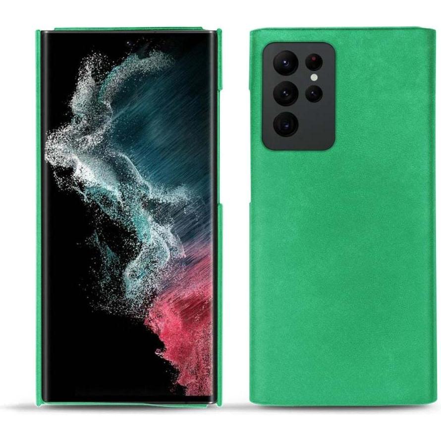 Noreve Lederschutzhülle (Samsung Galaxy S22 Ultra), Smartphone Hülle, Grün