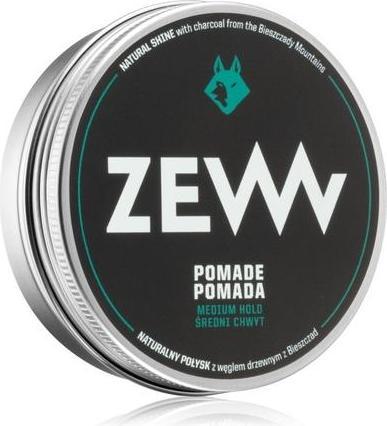 Image du produit ZEW for men Miracle Hair Pomade With Charcoal, Pomada, Fihare Medie cu Luciu Natural, 50ml (Pommade capillaire, 50 ml)