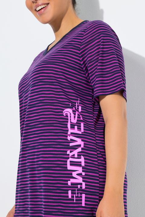 Actual product image Ulla Popken Striped Antibacterial Tee (50, 52)
