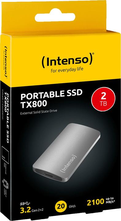 Produktbild Intenso SSD 2.0TB TX800 1.8" USB 3.2 Gen1 Anthracite (2 TB)
