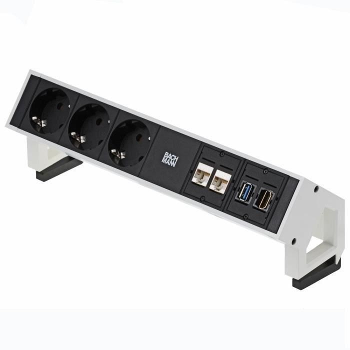 Actual product image Bachmann DESK2 - 3xSchuko, 2xCAT6 & (3 x, GST18, 1.50 m)