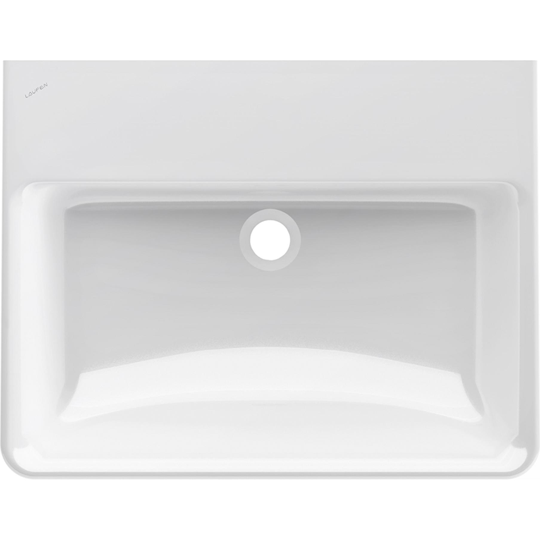 Laufen, Waschbecken, Waschtisch PRO S 600x465mm m Überlauf ohne Hahnloch weiss (465 mm, 600 mm)