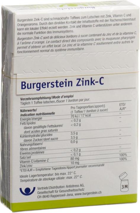 Produktbild Burgerstein Zink-C (1 Stück, Toffees, 115 g)