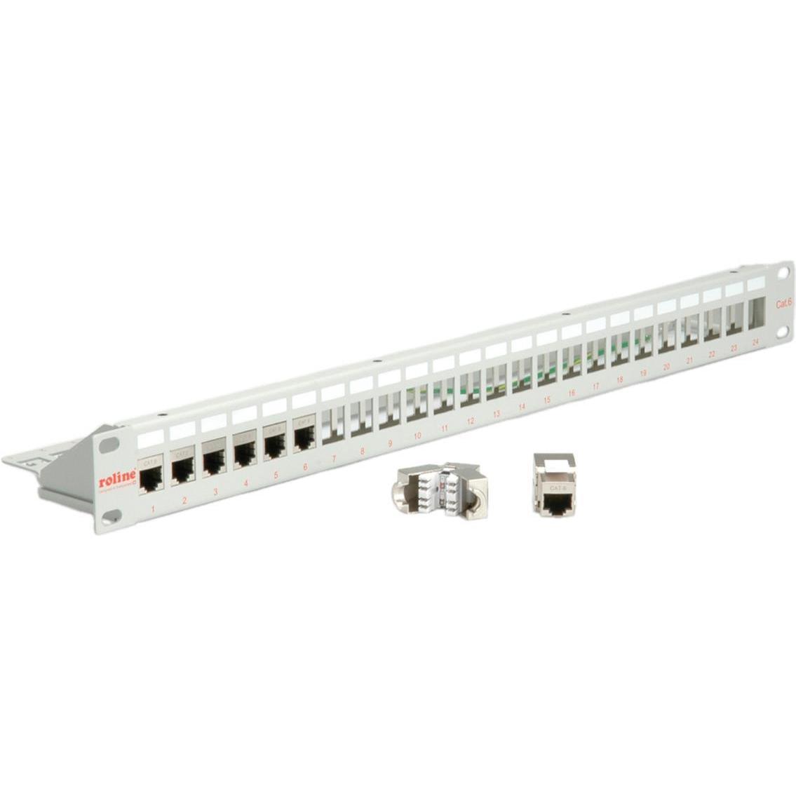 Roline 19"-Patchpanel, Server Zubehör, Grau