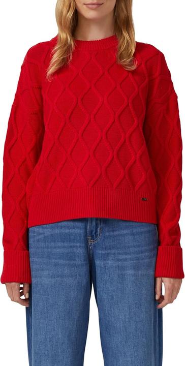 Produktbild s.Oliver Strickpullover Pullover im Relaxed Fit mit Zopfmuster (44)