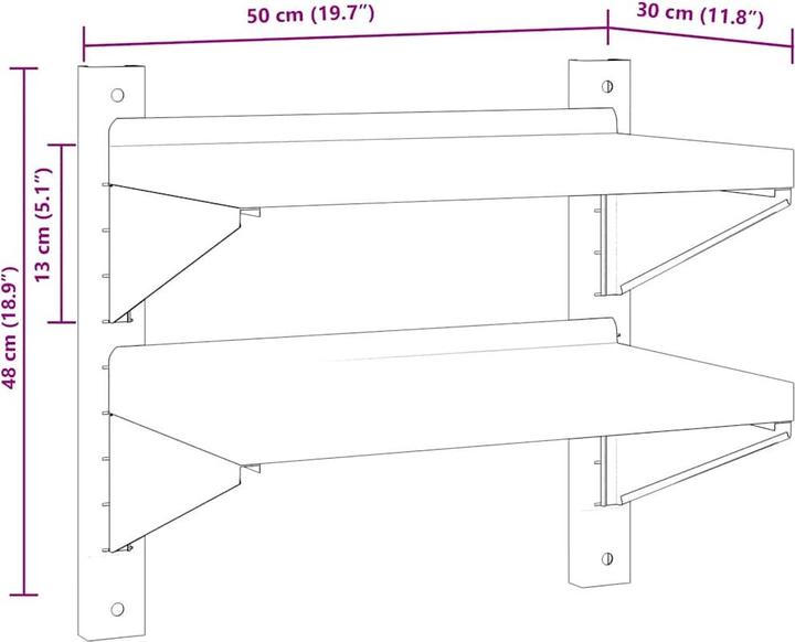 Image du produit vidaXL Étagère murale (50 x 30 x 48 cm)