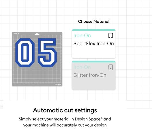 Produktbild Cricut Aufbügelfolie Sportflex 30 x 61 cm, 1 Stück