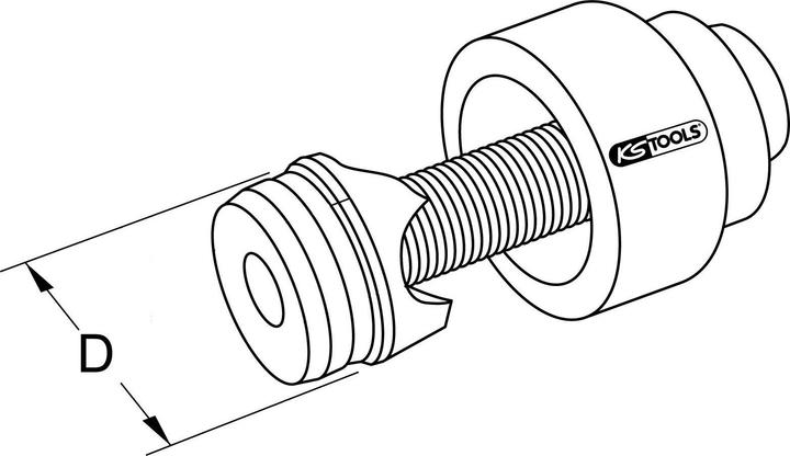 Actual product image KS Tools Screw hole punch with chip breaking