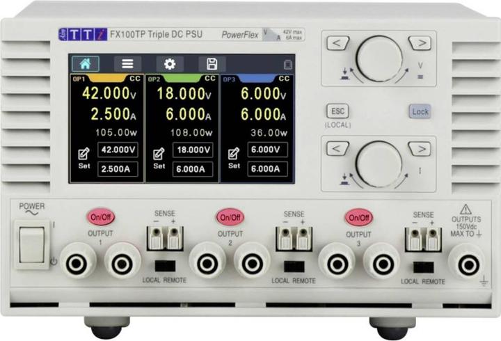 Image du produit Aim TTi FX100TP Labornetzgerät, einstellbar 0 - 42 V 1 mA - 6 A 246 W fernsteu