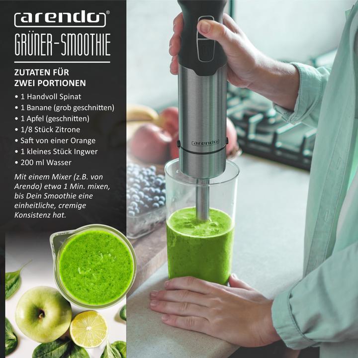 Actual product image Arendo Messbecher mit Deckel, 600ml, Mixbecher, Klarsichtbecher aus Kunststoff, für Stabmixer & Handmixer (900 ml)