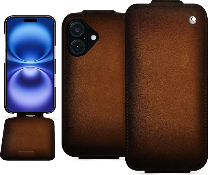 Noreve Lederschutzhülle vertikal (Apple iPhone 16)
