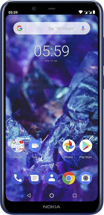 Actual product image Nokia 5.1 Plus (32 GB, Midnight Gloss Blue, 5.86", Hybrid Dual SIM, 4G)