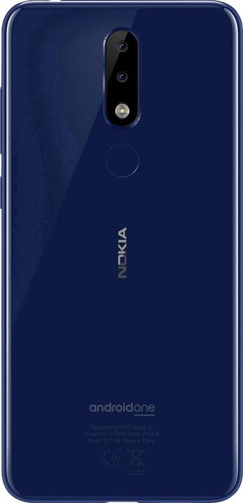 Actual product image Nokia 5.1 Plus (32 GB, Midnight Gloss Blue, 5.86", Hybrid Dual SIM, 4G)