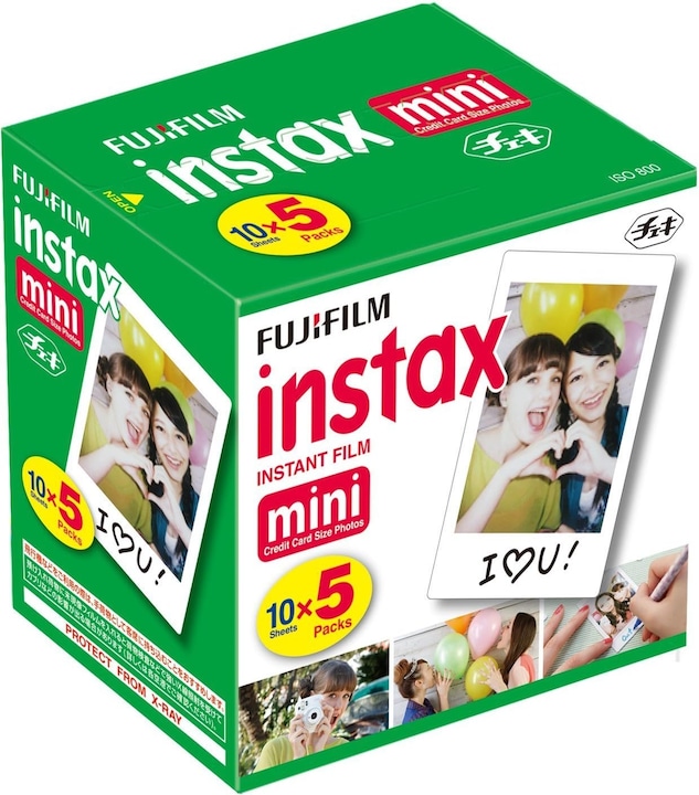 Fujifilm Instax Mini Sofortbildfilm (50 Stück) (Instax Mini Evo, Instassa Mini 90, Instassare mini 9, Instassare Mini, Instassi Mini 90 NEO Classic, Instassare mini 8, Instax mini 12, Instax Mini 11, Instassa Mini 70)