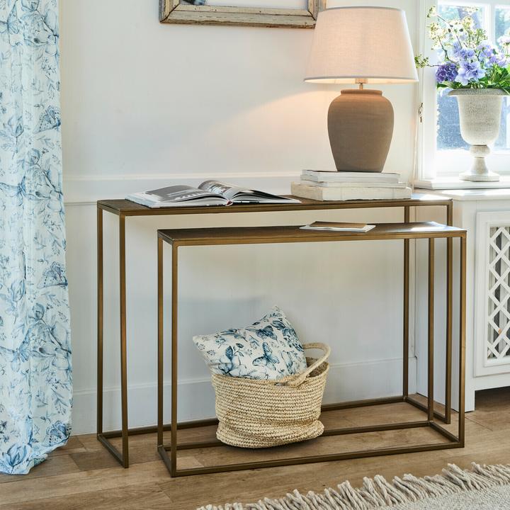 Image du produit Loberon Konsole 2er Set Olvenzo antikmessing (118 x 30 x 78 cm)