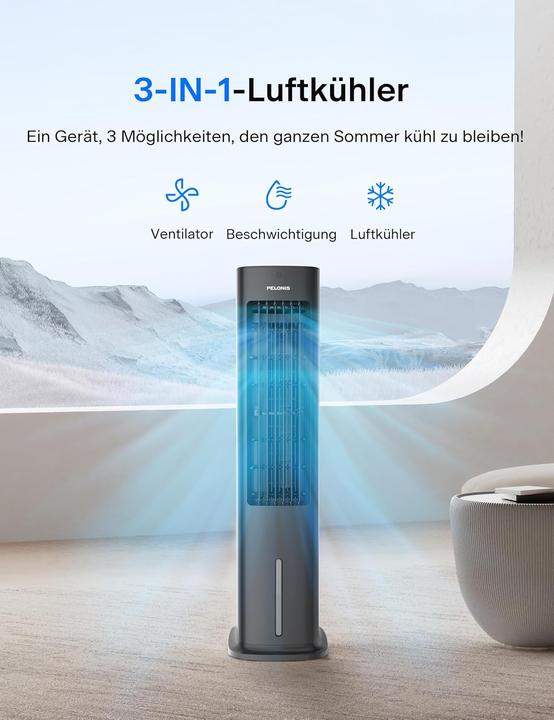 Produktbild Pelonis 3-in-1 Verdunstungskühler mit Fernbedienung & Timer