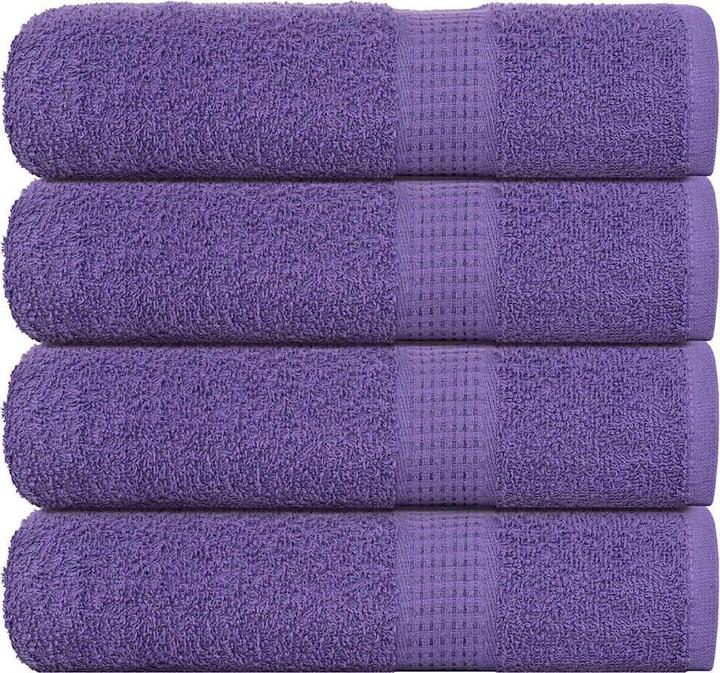 Actual product image vidaXL Towels 4 pcs. Purple 50x100 cm 360 g/m² 100% cotton bath towel (50 x 100 cm)