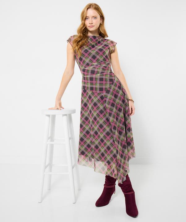 Image du produit Joe Browns Check Pattern High Neck Mesh Dress (48)