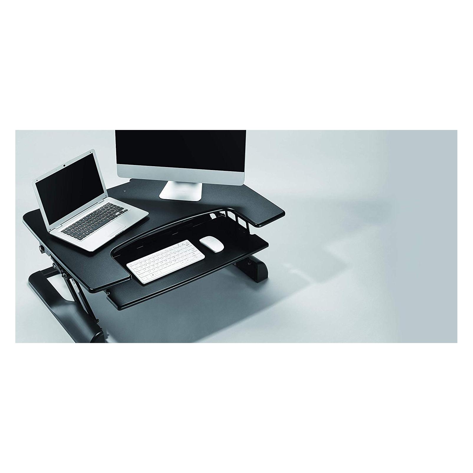 Neomounts Nero Postazione Di Lavoro Con Supporto, Rialzo Per Monitor,