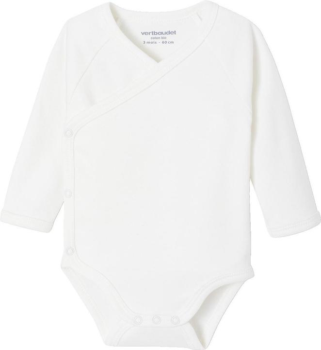 Actual product image Vertbaudet Bio-Kollektion: 5er-Pack Baby Wickelbodys, Langarm (68)