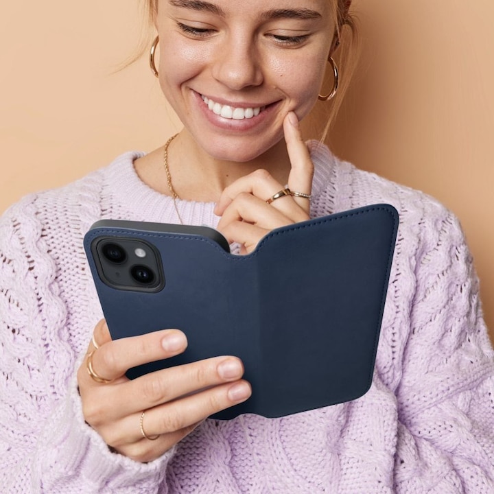 Produktbild OEM Buchhülle DUAL POCKET Buchhülle für XIAOMI Redmi Note 12 Pro 5G navy (Xiaomi Redmi Note 12 Pro 5G)