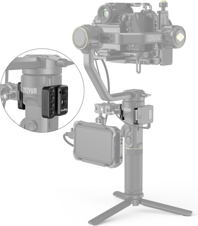 Image du produit SmallRig Plaque de montage latérale pour le stabilisateur portable ZHIYUN CRANE 2S 2995 (Support de montage)
