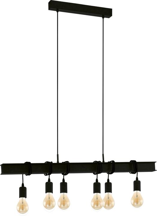 Image du produit EGLO Townshend 6 Hanging Lamp - E27 - 100,5 cm - Schwarz (E27)