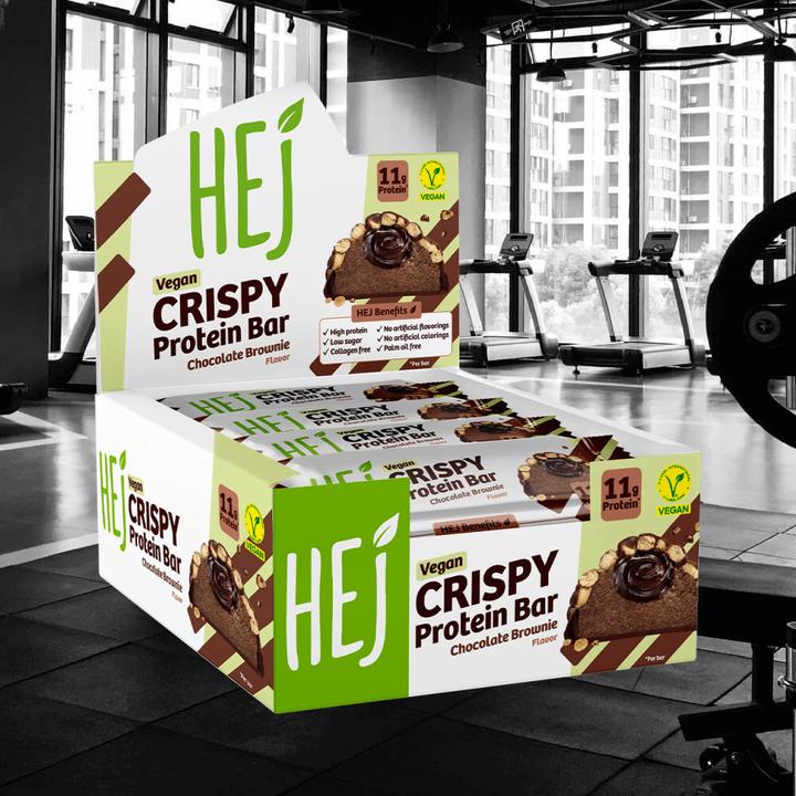 Actual product image HEJ Nutrition HEJ Crispy Vegan Protein Bar (540 g)