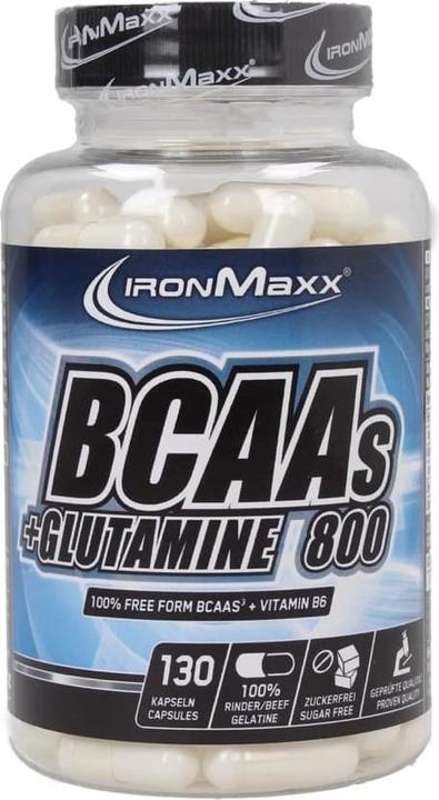 Produktbild IronMaxx BCAAs und Glutamin 800 (130 Stück, Kapseln, 500 g)