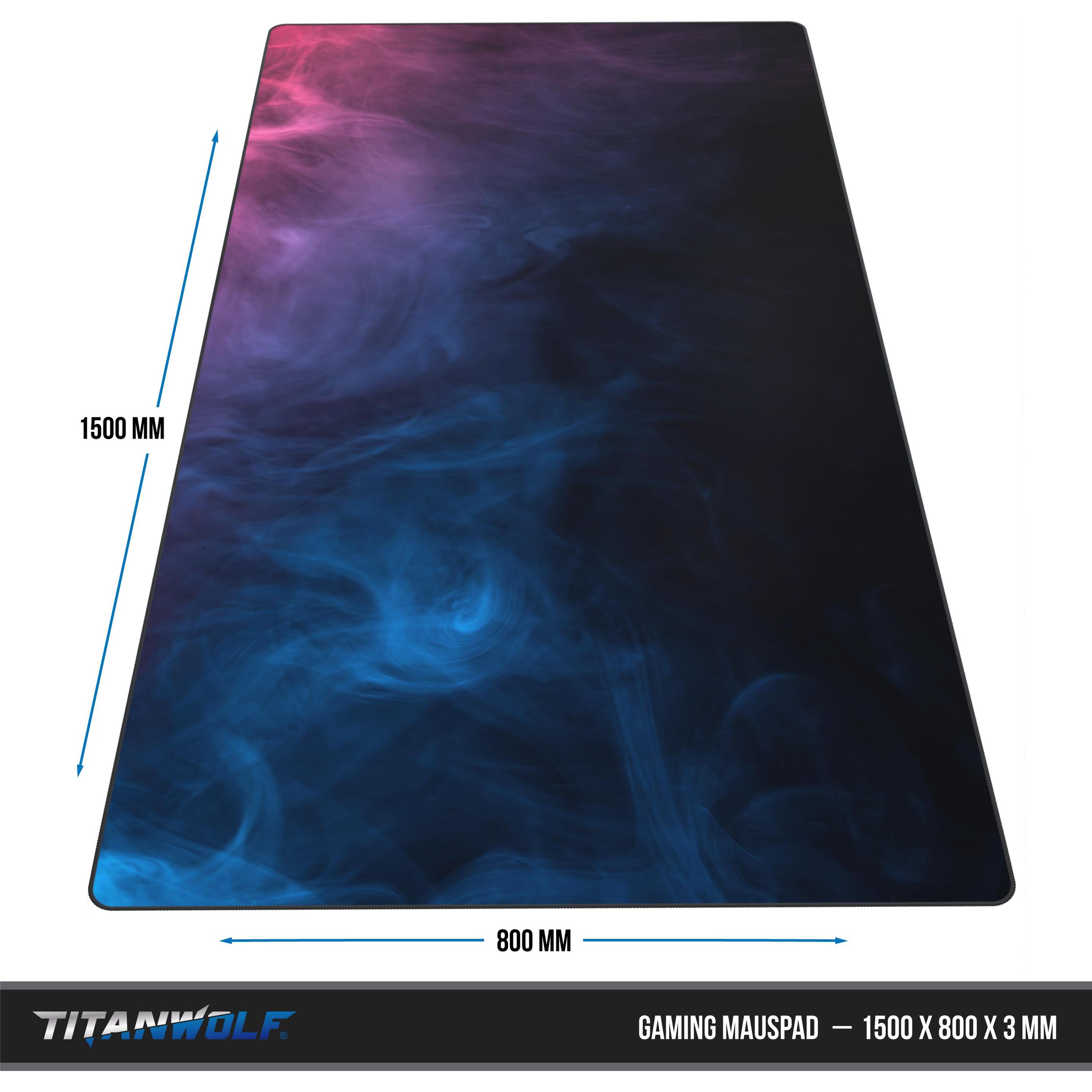 Thumbnail - Titanwolf Gaming Mauspad, XXXL Speed Gaming Mausmatte, Mousepad Extragrosse Fläche von 1500 x 800mm, Smoke (XXL), Mausma...