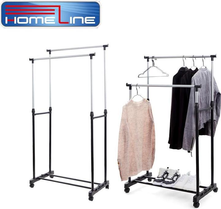 Actual product image Homeline Adjustable double clothes rack