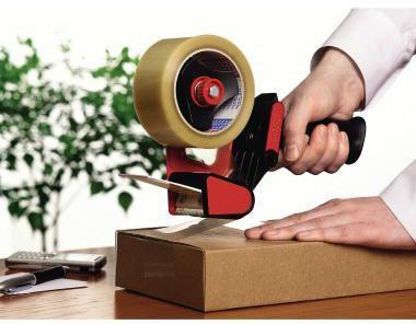 Produktbild tesa tesapack CLASSIC Handabroller für Paketbänder mit bis zu 50 mm Breite