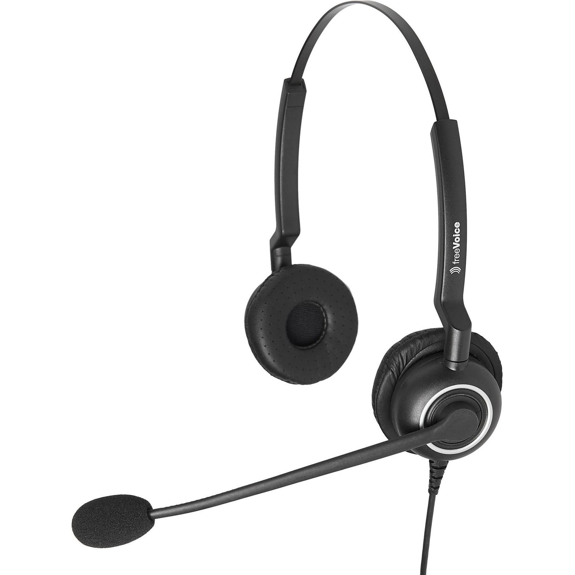 FreeVoice SoundPro 355 Duo UNC (Kabelgebunden), Office Headset, Schwarz