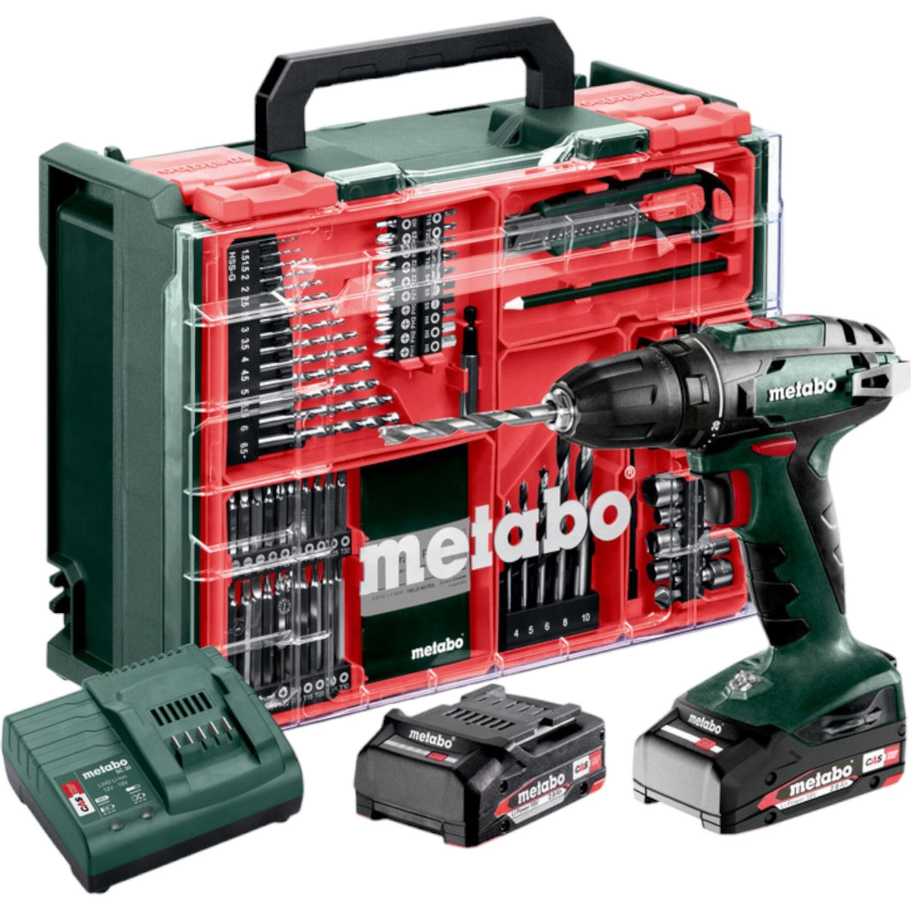 Metabo, Bohrmaschine + Akkuschrauber, BS 18 Set (Akkubetrieb)