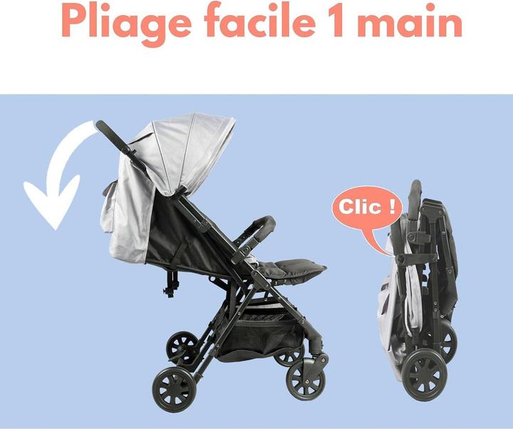 Actual product image Bambisol Double Side-by-Side Twin Stroller from Birth with Compact Fold