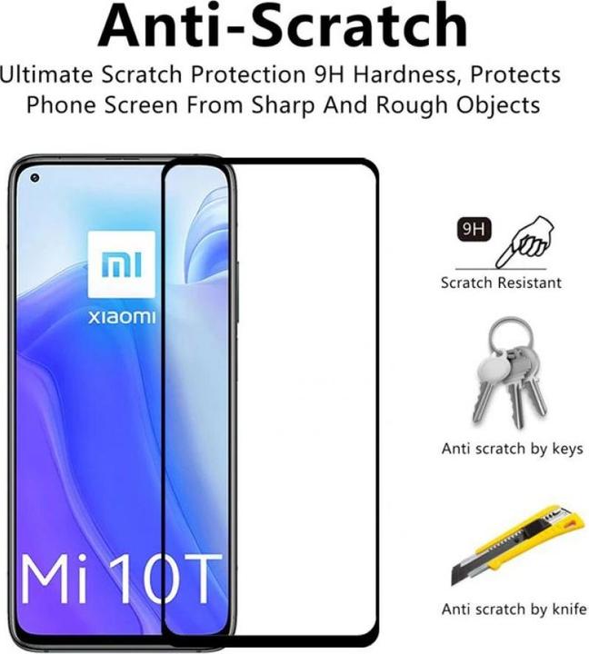 Actual product image Screenguard Xiaomi Mi 10T Full Screen Protective Glass Film 2.5D 9H (1 pcs., Mi 10T)