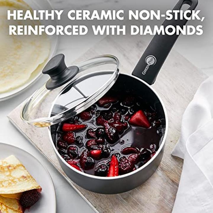 Actual product image Greenpan Cambridge 3 Piece Saucepan Set (Pan set + pot set, Ceramic)