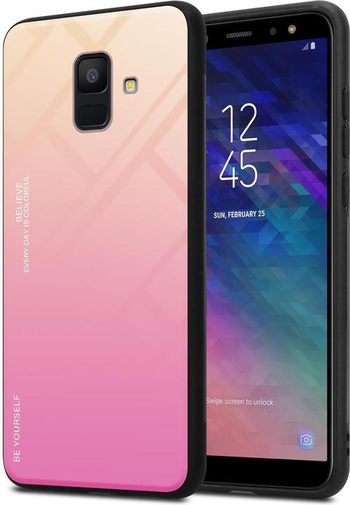 Actual product image Cadorabo TPU 2 colors glass cover (Samsung Galaxy J6 (2018))