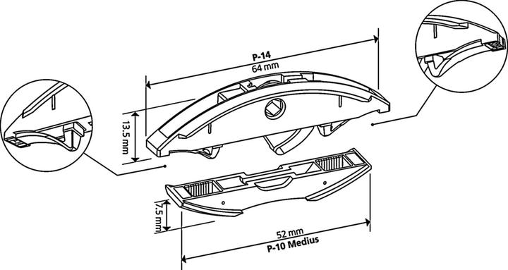 Productafbeelding Lamello Connector CLAMEX P-14 Flexus (Hoekverbinding, 160 Pcs.)