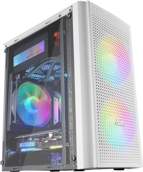 Actual product image Mars Gaming Boitier Mini Tour Micro Atx Mc300 RGB Avec Panneau Vitré (Blanc) (mATX, Mini-ITX)