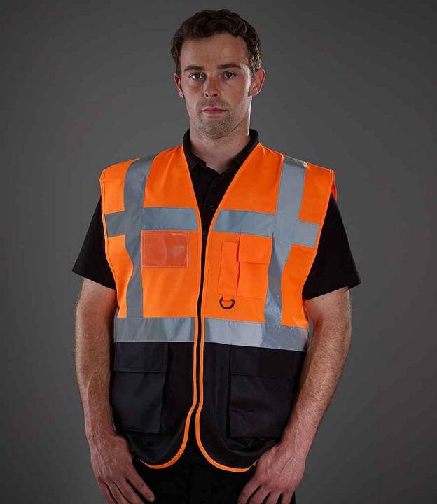 Actual product image Yoko Unisex Adult Executive Hi-Vis Waistcoat (XL)